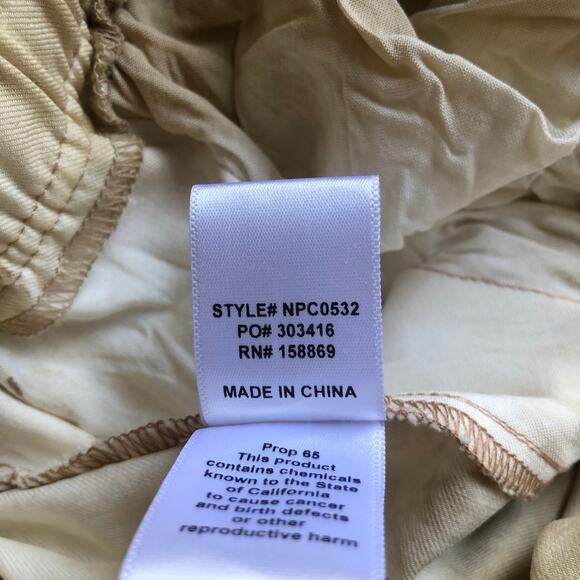 Promesa Beige White Tie Dye Cargo Jogger Pants Drawstring Women's Size Small - Picture 12 of 13